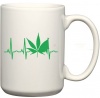 Heartbeat Weed Marijuana Birthday Christmas Coworker Colleague Gift Mug Photo