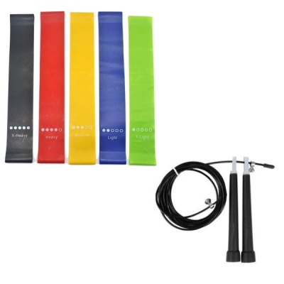 Sport Resistant Bands Set of 5 Speed Skipping Rope