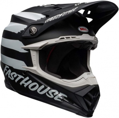 Photo of Bell Helmets BELL - Moto 9 MIPS - FASTHOUSE Signia Offroad Helmet - Matte White/Black