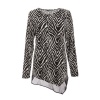 Quiz Ladies Black Chiffon Zebra Print Top - Black Photo