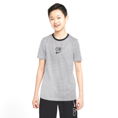 Photo of Nike Boys Dri-FIT CR7 Short-Sleeve Soccer Top - White