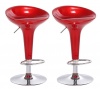 Bar Stools - Set of 2 - Wine Red Photo