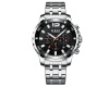 B-Ray Men's Minotaur Watch Silver & Black Photo