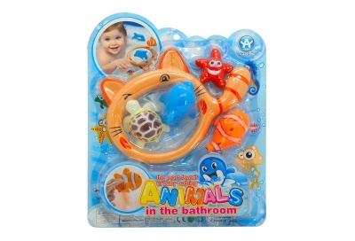 Photo of Ideal Toy Animals In Bathroom Fishing Game With Cat Net