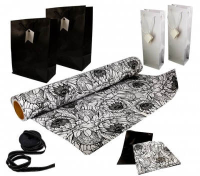 Photo of Smart Living B.Moore - Gift-Wrap Kit - Protea – Black and White Pack