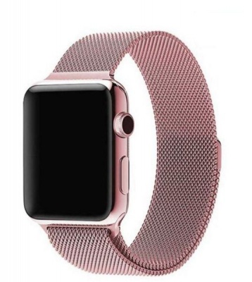Photo of AfriNique Apple Watch Bracelet – Milanese Band Strap Loop - 38mm / 40mm – Rose Gold
