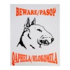 Bulk Pack 2 x Complete Beware Bull Terrier Warning Sign Photo