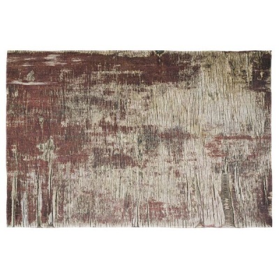 Cape Art Chenille Modern Rusty Brown Wood Texture Rectangular Rug