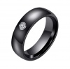 SilverCity Minimalist Ceramic Mini Zircon Setting Ring Photo