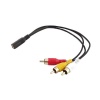 Binda 3.5mm Female Aux to 3 x RCA M/F AV TV Audio Video Adapter Cable Cord Photo