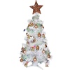 BUFFTEE Mini Snow White Christmas Tree With Lights & Rose Gold Decorations Photo