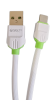 NESTY Data And Fast Charging Type C Cable 1m - White/Green Photo