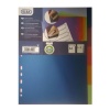 Elba 1x Pk A4 5-Tab Tear-Proof Dividers Organisers Universal Perforation Photo