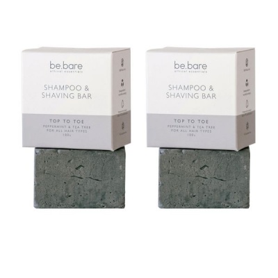 Photo of BeBare Be.Bare Top to Toe Shampoo & Shaving Bar 100g - Pack of 2
