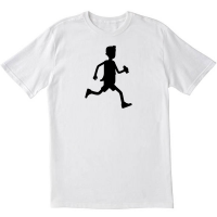 Kid Runner Jogger White T shirt