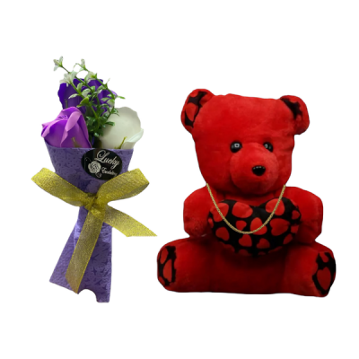 Valentine Teddy Bear Gift Box With Accessories 016