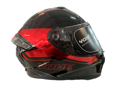 Photo of YOHE 977 10# Black/Red Chrome Helmet