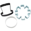 Wilton 3 Piece Snowman Hat Snowflake Christmas Fun Shape Cookie Cutter Set Photo