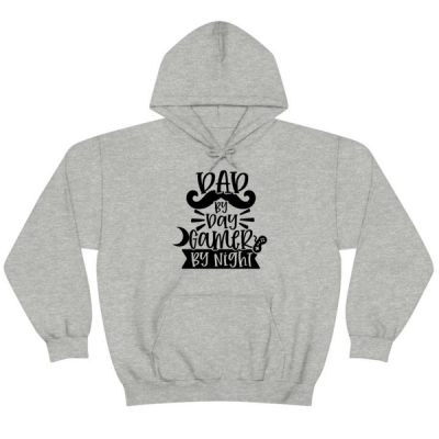 Dad by Day Gamer by Night Fathers Day Gift Hoodie