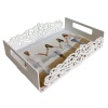 Photo Frame Tray - White Acrylic Easy to Clean Photo