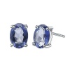 Mystic Quartz Solitaire Earrings Solitaire - Oval Cut Photo