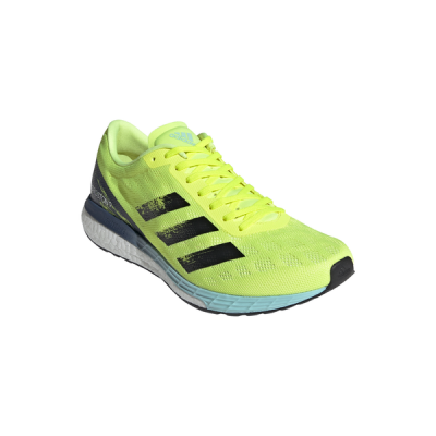 Photo of adidas Men's Adizero Boston 9 Running Shoes - Yellow/Black/Aqua