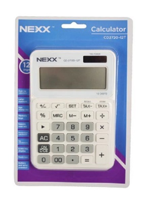 Photo of NEXX CD2720 White 12 Digit Desktop Calculator.