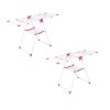 BetterBuys 2 x Laundry Drying Rack-Clothes Stand with Multiple Hanging -Fold Out- Pink Photo