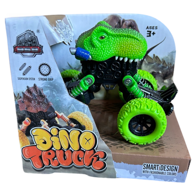 T Rex with Blue Speed Racer Ears Dino Druck Extreme Speed