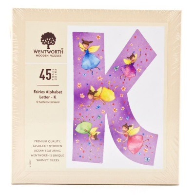 Photo of Wentworth Fairies Letter K - 45 Piece Kids Alphabet Wooden Shaped Jigsaw Puzzle