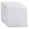 Set of 10 3D Brick Wallpaper - White Photo
