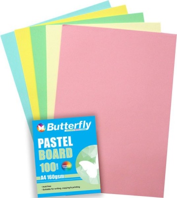 Photo of Butterfly Mixed A4 Pastel Board - Pack Of 100