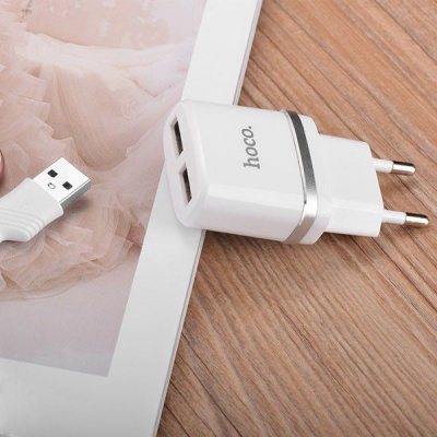 Photo of Hoco C12 Dual USB 2.4A Charger with Micro USB Cable
