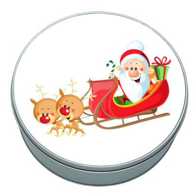 Santa His Slay Cookies Tin