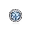 Sea Blue Radiant Heart Charm Photo