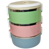 1 3 Layers Stainless Steel Lunch Box Thermal Insulated Food Container