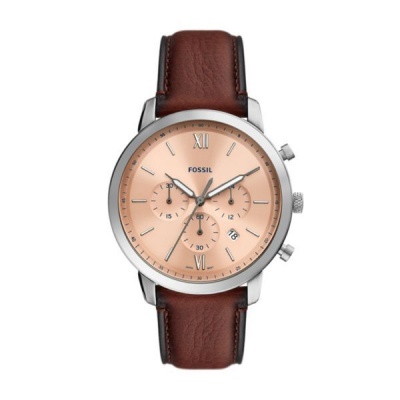 Fossil Mens Neutra Chronograph Medium Brown Eco Leather Watch FS5982