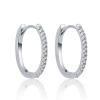 JD Accessoriez JD S925 Petite Clear CZ Eternity Hoop Earrings Photo