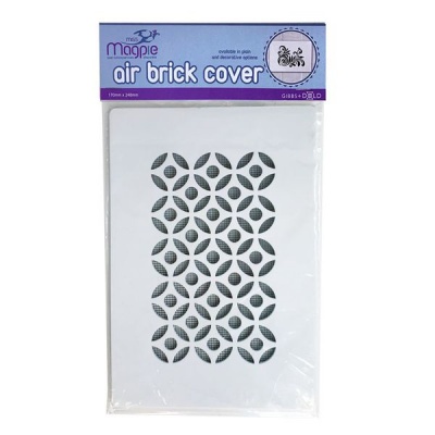 Photo of Modern Geo Design Airbrick Cover - White