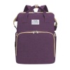 Multifunctional Diaper Bag Folding Bed Purple Photo