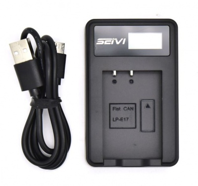 Photo of Canon Seivi LCD USB Charger for LP-E17 Battery