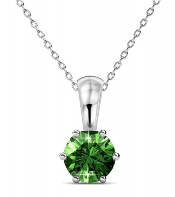 Photo of Crystalize 925 Silver August Birthstone Necklace with Swarovski Crystal