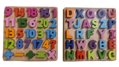 Numbers Alphabets Kids Wooden Set