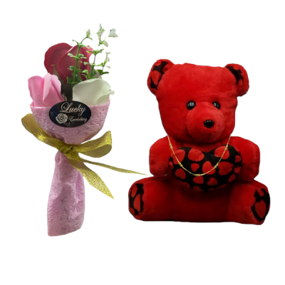 Valentine Teddy Bear Gift Box With Accessories 017
