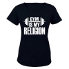 Gym is my Religion - Ladies - T-Shirt - Black Photo