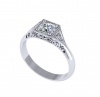 18ct White Gold Diamond Ring Set With A Centre Diamond Photo