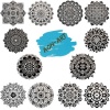 Aon Art Aon-Art Large Mandala Reusable Stencils – 12 PACK – Laser Cut Photo