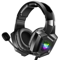 Pro Gaming Headphones Wired Stereo Sound K8 Headset With Mic LED Lights