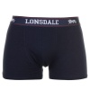 Lonsdale Mens 2 Pack Trunks - Navy Photo