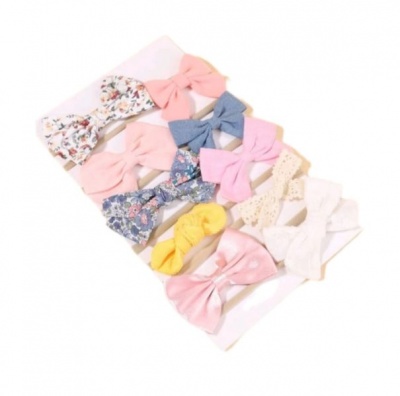 10 Pieces Baby Bow Headband Set